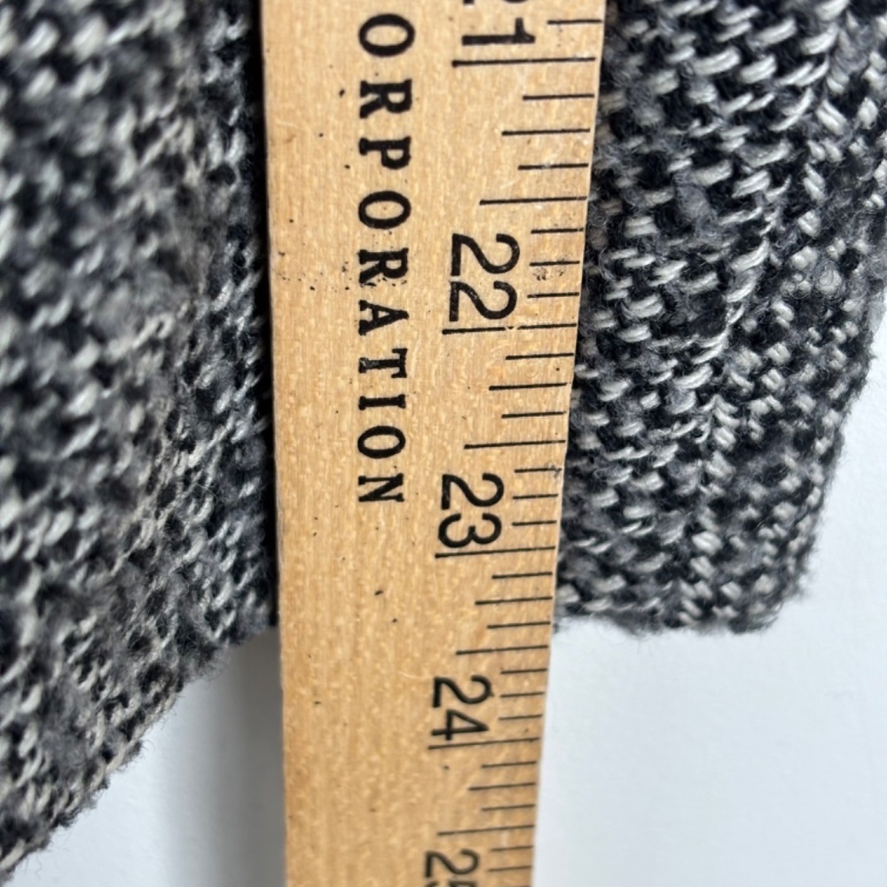 J Crew Daphne Wool Topcoat 8 Tweed Cocoon Coat Black White Old Money Preppy READ - Picture 14 of 15